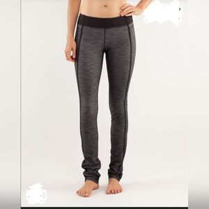 Lululemon Forme Grey Black Herringbone Pant Leggings Size 6